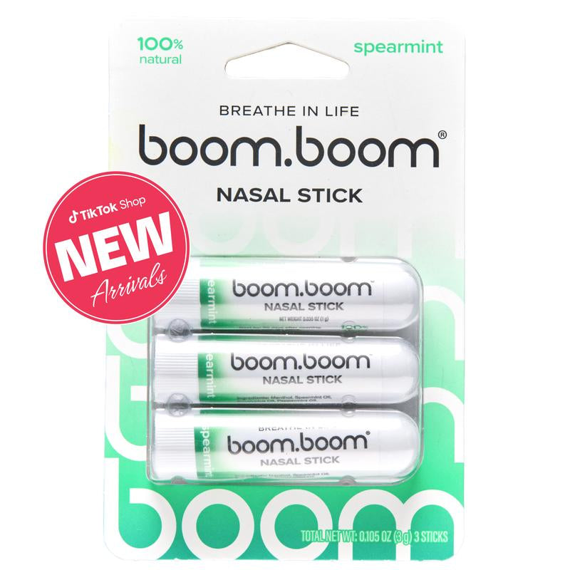 Boomboom Nasal Stick: Free Your Nose | Featured on Sharktank | Powerful Essential Oils with Vapor Flow Technology | Breathe in Life