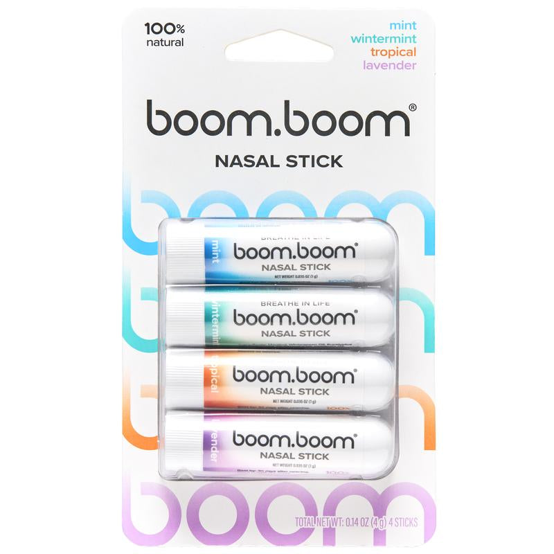 Boomboom Nasal Stick: Free Your Nose | Featured on Sharktank | Powerful Essential Oils with Vapor Flow Technology | Breathe in Life