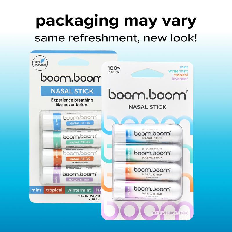 Boomboom Nasal Stick: Free Your Nose | Featured on Sharktank | Powerful Essential Oils with Vapor Flow Technology | Breathe in Life